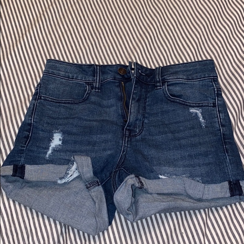 Pacsun Hugh Rise Super Stretch Shortie Jean Shorts